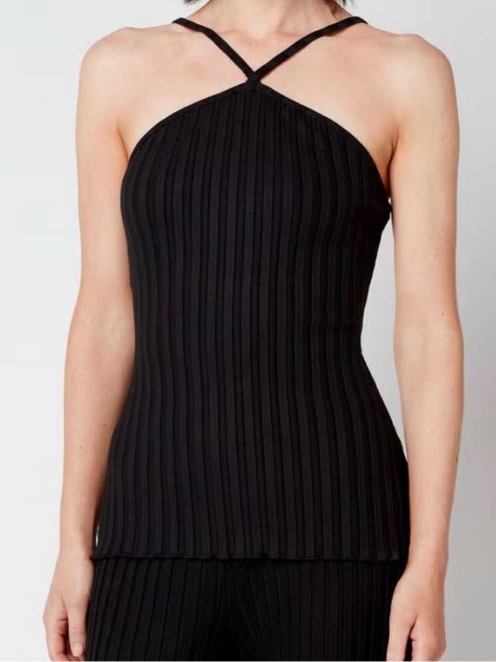 NWT SIMON MILLER Axel halter cami - M - rib stretch - MSRP $135
